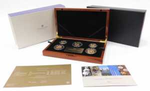 A 2025 United Kingdom Royal Mint 22ct gold proof commemorative five coin set, to include Two... - 3