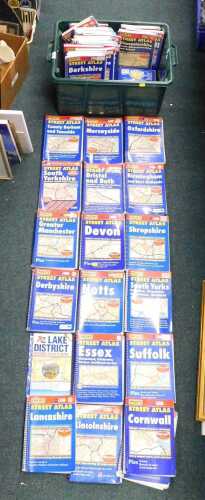 Various maps, Phillips maps, street atlases, Cambridgeshire, etc. (1 box)