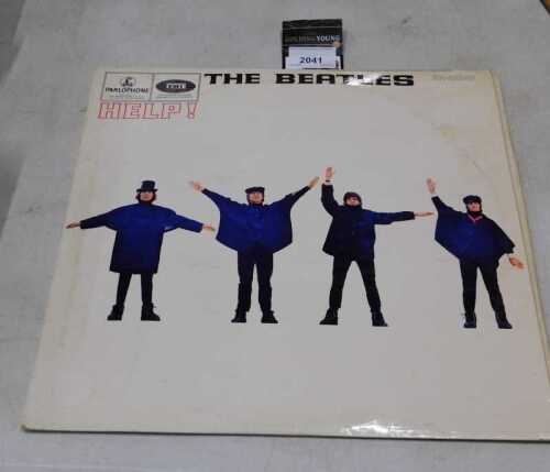 A record, The Beatles, Help, 33rpm, Mono, in outer sleeve with cover, marked XEX549-2.