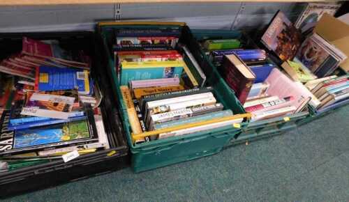 Various books, travel, cooking, Delia Smith, Makeup Secrets, novels, gardening, indoor plants,...