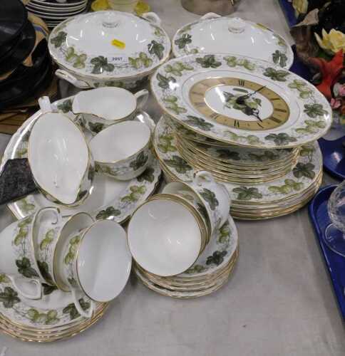 A Royal Worcester Mathon pattern part dinner service, to include two lidded tureens, dinner...