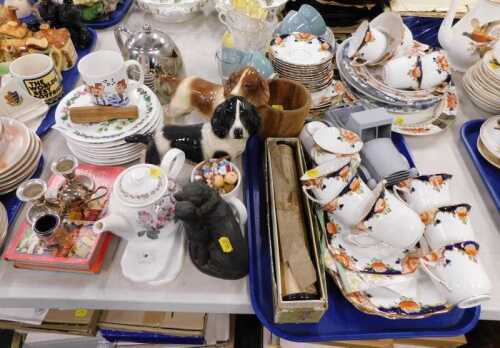 Various pottery and effects, Blyton (Enid) Bimbo and Topsy, hardback with dustwrapper, Tetley...