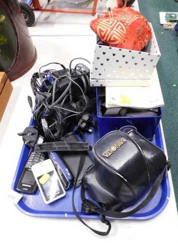 A Minolta camera, various other electrical equipment. (1 tray)