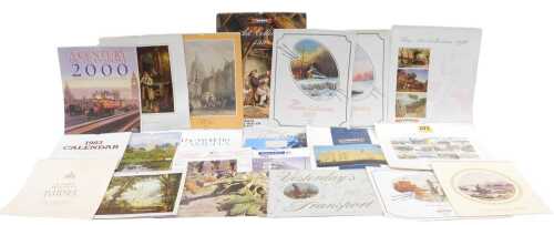 Various advertising calendars, classic car and others, Neil Bruce photographed Old Timers...