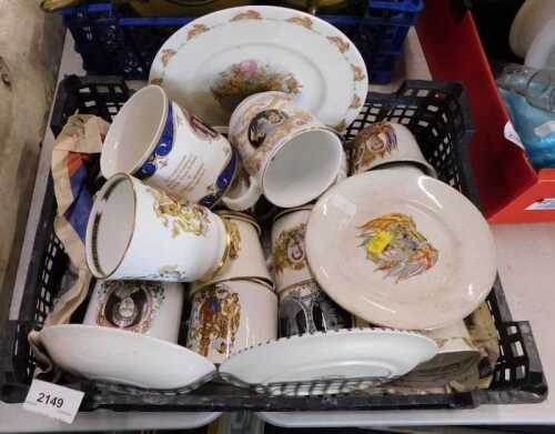Various Royal commemorative ware pottery, William and Kate, Bunnykins plate, other Royal...
