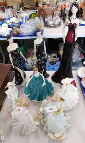 Various Leonardo Collection and other lady figures, to include a large figure of a lady in...