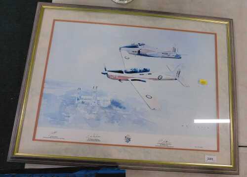 After Eric Day. Tucano over Lincoln Cathedral, limited edition print, with printed signatures...