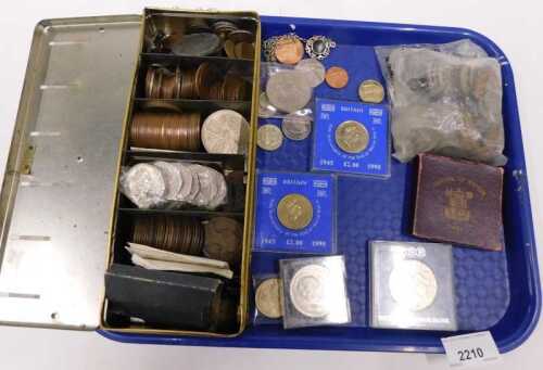 Various coins, GB, pre decimal, commemorative coins, Churchill crown, Festival of Britain crown,...