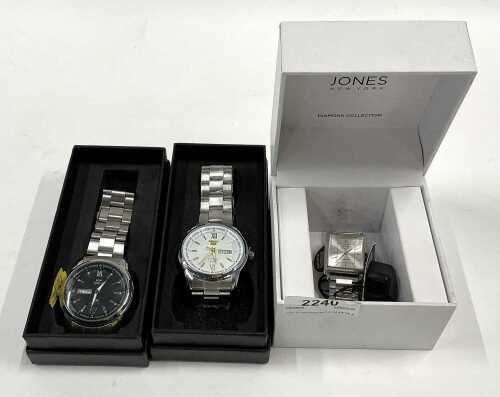 A Jones fashion watch, and Seiko fashion watch, and various links, part box, etc. (a quantity)