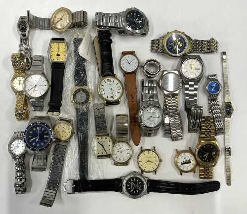 Various lady's and gentleman's cocktail watches, fashion watches, etc. (1 bag)