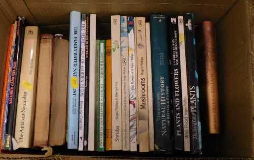 Various books, nature, Mushrooms, gardening etc. (one box)