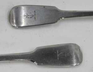 A set of nine William IV Irish silver table spoons, plain Fiddle pattern, by Philip Weekes,... - 2
