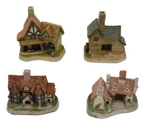 Various David Winter and other cottages, to include Firkin Cottage, D1113, 11cm high, The Saw...