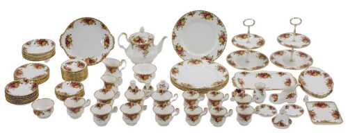 Various Royal Albert Old Country Roses teaware, dinnerware and ornaments, two tier cake stands,...