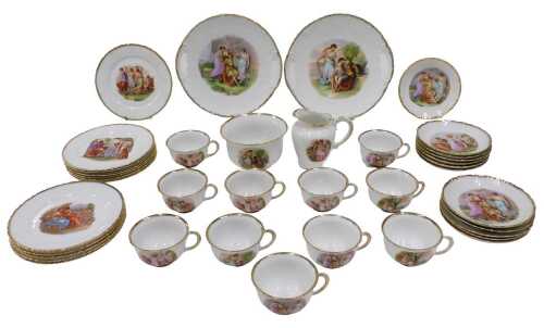 After Kaufmann. A classical design part porcelain tea service, to include two serving plates,...