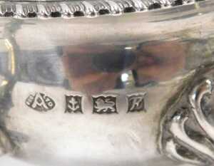 A pair of Elizabeth II silver sauce boats, each with ear handles and triple hoof feet, by Adie... - 4