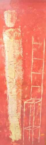 After Ines Collar. Scarlet Thoughts, print, 67cm x 23cm.