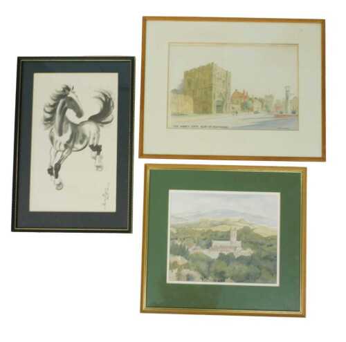 Albert Warren (20thC). The Abbey Gate Berry St Edmonds, watercolour, signed and titled, 26cm x...