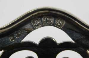 A George VI silver footed bonbon dish, with flared floral rim, on inverted stem and circular... - 3