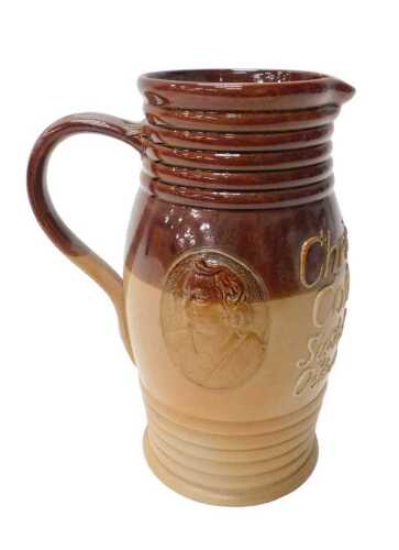 A 20thC Doulton Lambeth stoneware Christopher Columbus jug, marked Sighted America October 12th...