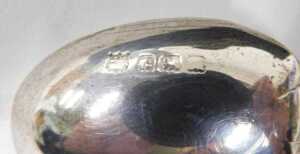 A George V silver miniature trophy, with plain shaped handles, inverted egg shaped body, and... - 5