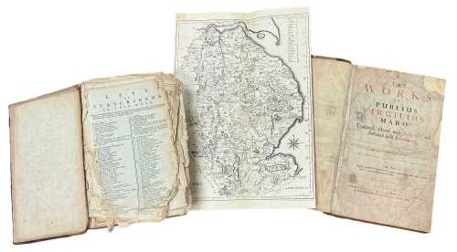 Books, Foxe's Book of Martyrs, an early edition, later bound, later Lincolnshire map, and Ogilby...