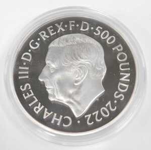 A Her Majesty Queen Elizabeth II 2022 one kilogram Royal Mint fine silver proof coin, in capsule,... - 2
