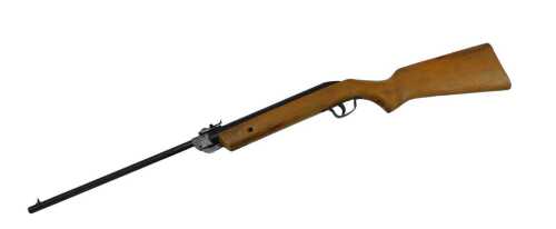 A Lincoln-comet calibre .55 .22 air rifle, 99cm long. A photographic identity document, either a...