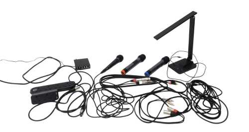 V - Various musical equipment, microphones, to include KAM, 25cm high, various other microphones,...