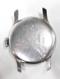 A Tudor wristwatch head, with a cream coloured numeric dial and seconds dial, with white painted... - 2
