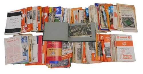 Various football programmes, Swansea City, mainly 1950s, a quantity of others later, 1980s, to...