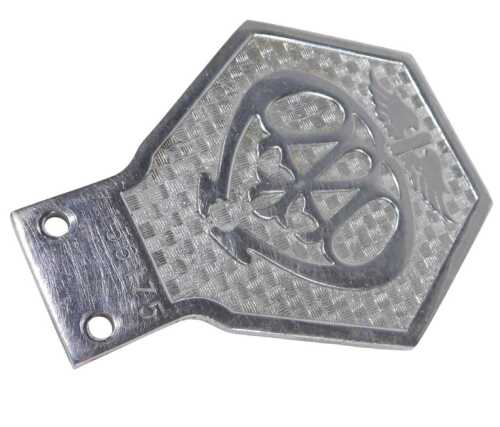 A chrome plated AA badge, numered V156175, 12cm high.