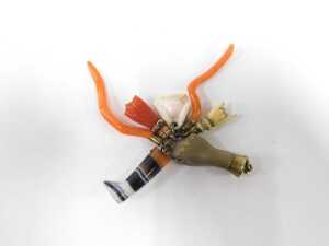 A group of 19thC seals, comprising carved lava hand, agate boot, two coral stems, a coral hand,... - 2
