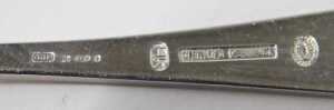A cased set of Georg Jensen enamel card suit spoons, marked 925 sterling, in fitted case. - 3