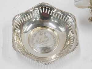 A George V sauceboat, with flying acanthus leaf handle, flared rim and triple hoof feet, by H H... - 2