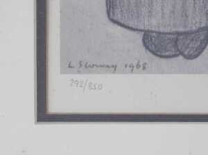 Laurence Stephen Lowry (1887-1976). Family Discussion, limited edition monochrome print 292/850,... - 2