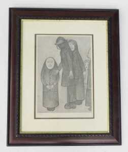 Laurence Stephen Lowry (1887-1976). Family Discussion, limited edition monochrome print 292/850,... - 3