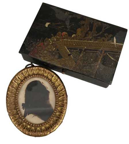 A portrait miniature and a box.