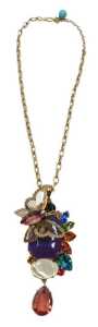 A Philippe Ferrandis of Paris costume necklace, of a butterfly on gems, limited edition number...