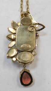 A Philippe Ferrandis of Paris costume necklace, of a butterfly on gems, limited edition number... - 3