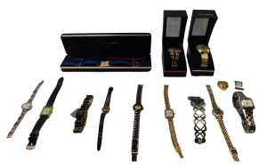 A group of assorted wristwatch, to include Oleg Cassini, Rado, Lacoste, Seksy, Sekonda, and...