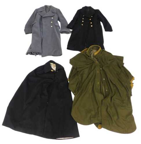 An RAF double-breasted greatcoat, together with a Royal Navy double-breasted greatcoat, a Royal...