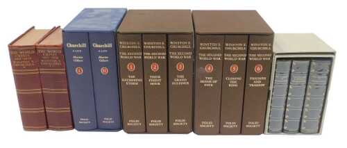 Folio Society. Various works relating to and by Winston S Churchill, comprising The Second World...