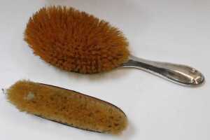 A group of small silver and silver-mounted items, including a silver-mounted hairbrush and... - 4