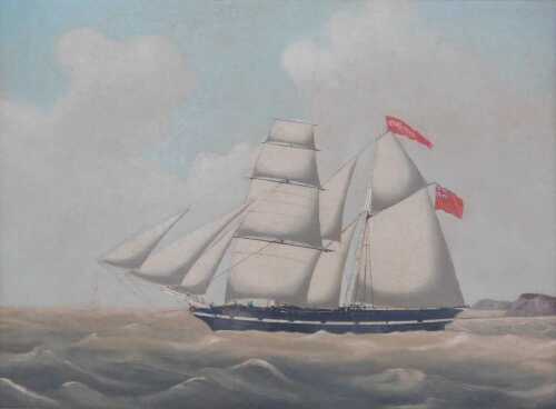 W Pike (British 19thC). The sailing vessel Highlander setting out to sail, oil on canvas, signed...