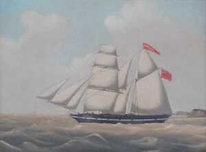 W Pike (British 19thC). The sailing vessel Highlander setting out to sail, oil on canvas, signed...