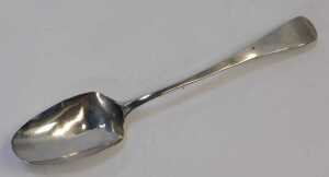 A George III silver Old English pattern tablespoon, London 1802, together with an Edward VII... - 2