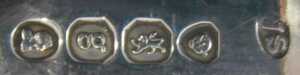 A group of small silver, to include a George III silver caddy spoon, London 1782, a pair of... - 4