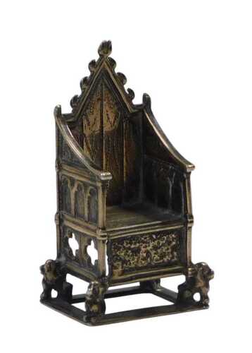An Edwardian silver Coronation chair, London 1901, by Cornelious Desormeaux Saunders and James...