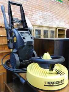 A Karcher pressure washer.